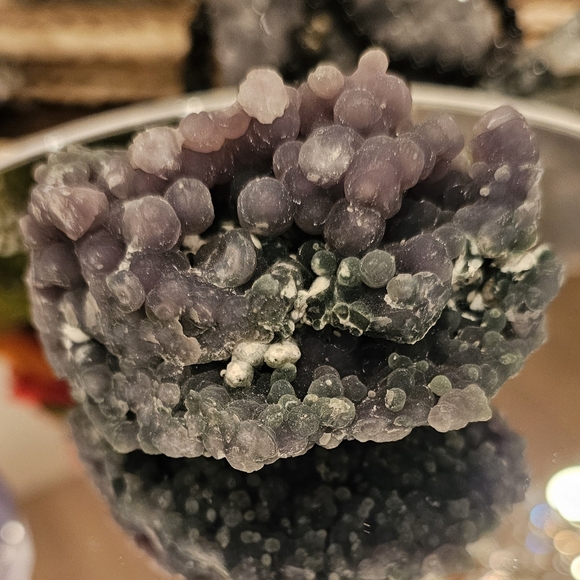 NATURAL GRAPE AGATE- CRYSTAL Freeform Purple/Blue/Green - Picture 4 of 7